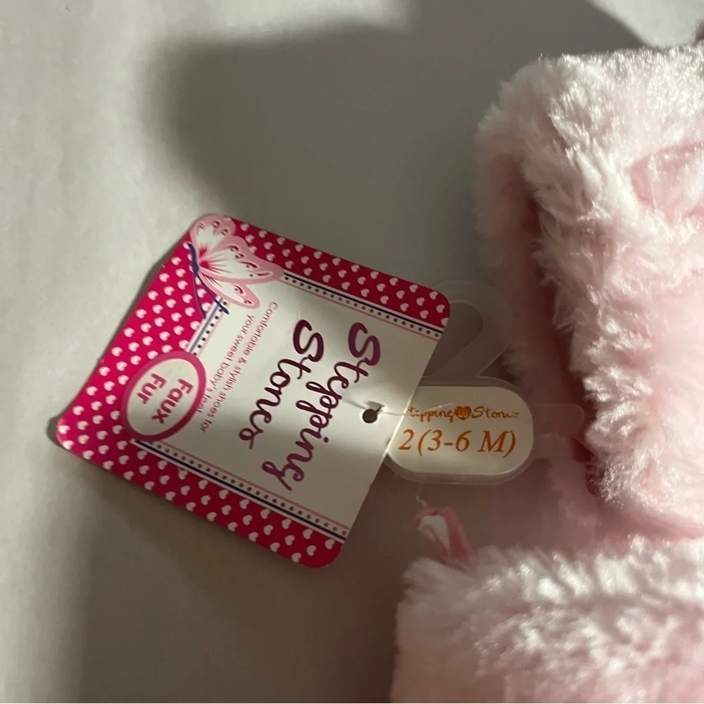 NWT‎ Stepping Stones First Step Infant Pink Fashion Boots Size 2( 3-6 Months)